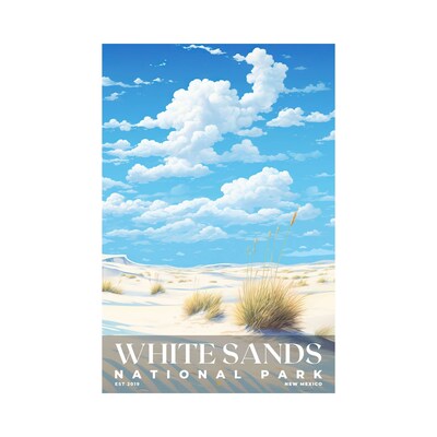 White Sands National Park Poster, Travel Art, Office Poster, Home Decor | S6 - image1